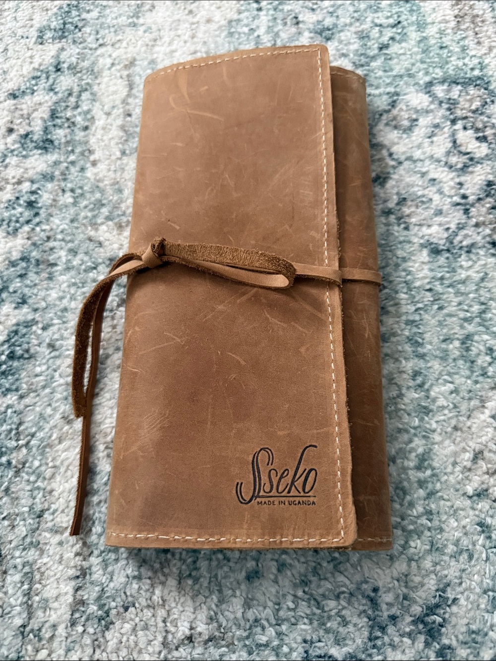 Leather Travel Jewelry Organizer - Tan